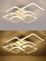 Luminaire décoratif carré en acrylique, plafonnier LED, lampes géométriques, lustre