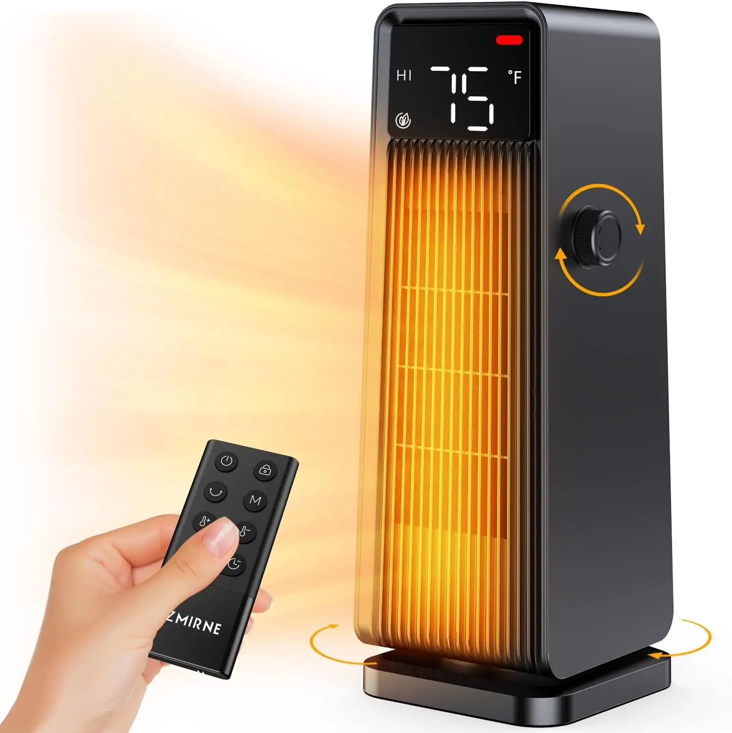 2024 vendita calda telecomando elettrico riscaldatore d'ambiente portatile PTC Tower riscaldatore con oscillazione