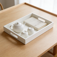 Plateau en bambou commercial au design moderne, jetable, irrégulier, pour fruits secs chinois, idéal pour la restauration, les hôtels et le service de thé.