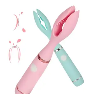 10 mode getaran kepala ganda Vibrator Vagina klitoris klip pijat Vibrator untuk wanita masturbasi mainan seks dewasa %