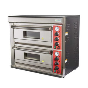 ダブルデッキステンレス鋼電気商業オーブンベーカリー機器ピザデッキオーブン電気パンオーブン - Product Image 5