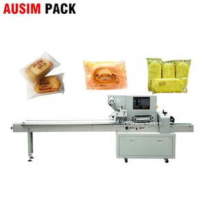 Machine d'emballage automatique de pain, pain arabe, Pita, Tortilla, oreiller, sac en plastique, Machine d'emballage