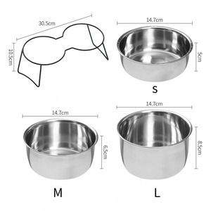 New Design Durable Stainless Steel Dog <strong>Cat</strong> Bowls Pet Water <strong>Food</strong> Feed Bowl Pet Feeder Bolw with Elevated <strong>Holder</strong> - Product Image 5