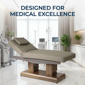 Wholesale Factory Direct 4 Motors Electric Beauty Facial <b>Bed</b> Heavy Duty Walnut Base Salon Massage Table for High-<b>End</b> Spa & Skin - Product Image 1