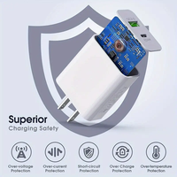 Cargador de Teléfono de Viaje al por Mayor, Adaptadores de Pared de Carga Rápida USB-C PD de 20W con Enchufe Americano, Cargador Portátil de 20W