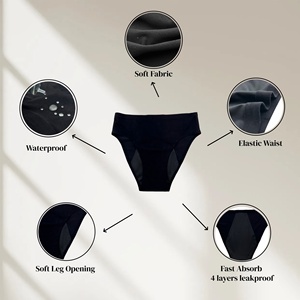 Leeyi OEM femmes période sous-vêtements menstruels absorbant rapide absorption imperméable Culotte 4 couches Menstruelle femmes période culotte - Product Image 3