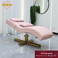 Siman Livraison Gratuite en UE Chaise Noire Coréenne pour Extensions de Cils et Sourcils, Mobilier de Spa Facial et de Cosmétologie pour Table de Massage