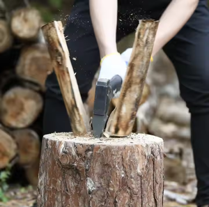 Acier au carbone forgé de qualité industrielle haute résistance avec manche en fibre de verre pour le camping, le fendage du bois et la survie en plein air - Product Image 4