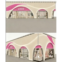 Vitrine à bijoux ovale en or rose, design personnalisé, portes en verre sur 3 côtés, éclairage LED intégré avec zone d'affichage divisée