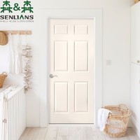 Porte intérieure classique SLS à 6 panneaux, porte en bois sur mesure de luxe avec moulures en relief pour une solution traditionnelle pour toute la maison