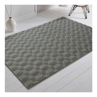 Tapis en peluche, tapis d'intérieur doux, microfibre, shaggy, design moderne 3D en diamant pour salon