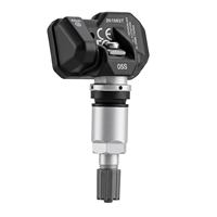 Sensor TPMS RF LAUNCH TSENSOR-05S con vástago metálico plateado esmerilado y soporte de aluminio con ángulo ajustable
