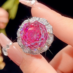 Vente en gros usine – Parure de bijoux de mariage en cuivre écologique avec zircon taille rose 16-10MM pour des mariages glamour - Product Image 6