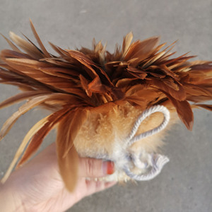 Tiras <span class=keywords><strong>de</strong></span> Plumas <span class=keywords><strong>de</strong></span> Gallo Rojas Naturales <span class=keywords><strong>de</strong></span> 6-8 cm, Venta al Por Mayor <span class=keywords><strong>de</strong></span> Fábrica, Ideales para Prendas <span class=keywords><strong>de</strong></span> Vestir, Ropa y Decoraciones Hechas a Mano Multicolores - Product Image 3