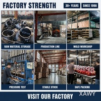 Raccords de tuyauterie en fonte ductile rainurée FM UL approuvés pour système de protection incendie, peints en rouge en usine