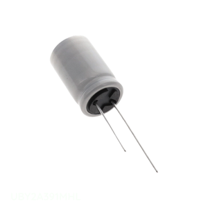 ตัวเก็บประจุแบบ Through Hole ยี่ห้อ Manufacturer Channel รุ่น 390 uF CAP ALUM 390UF 20% 100V RADIAL UBY2A391MHL - Product Image 1