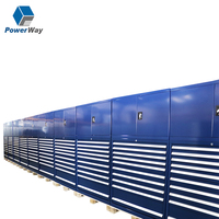 Armoire de rangement d'outils multifonctionnelle de la marque Powerway avec 10 tiroirs, serrure à 3 points, acier, ensemble de boîte à outils de réparation automobile OEM pour garage