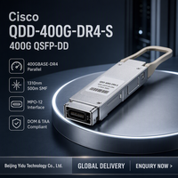 Nuevo Módulo Transceptor Óptico Cisco QDD-400G-DR4-S QSFP-DD MPO 400GBASE DR4 1310nm 500m SMF DOM para Centro de Datos, IA/ML y Clústeres
