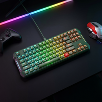 Clavier de jeu mécanique filaire Flux 87 vert à effet Hall, interrupteurs magnétiques TKL, déclenchement rapide, 8K Polling, RGB, USB-C, AI, ANSI