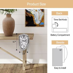 Reloj de Relojero Derretido, Reloj de Salvador Dalí para Decoración del Hogar, Oficina, Estante, Escritorio, Mesa, Regalo Creativo y Divertido - Product Image 2