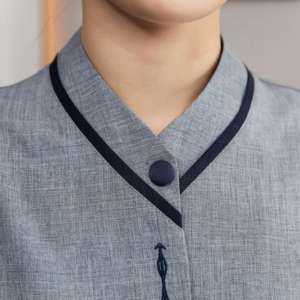 Good Quality Personalised Customized Fabric 100% Cotton <b>Hotel</b> Housekeeping Staff <b>Uniform</b> Professional Housekeeper <b>Uniform</b> - Product Image 5