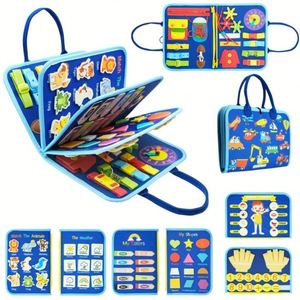 <b>Montessori</b> Educational Busy <b>Board</b> for Kids Aged 2-4 and 5-7 Made of Durable Felt Fabric for Learning and Play Travel Toys - Product Image 5