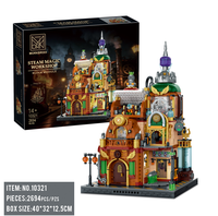 Kit de construction éducatif XMORK Steam Magic en plastique ABS, modèle de rue steampunk pour les enfants de 8 à 13 ans