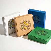 Boîte à pizza isotherme en carton ondulé personnalisée et imprimée, écologique, pour restaurants, vente en gros, avec logo