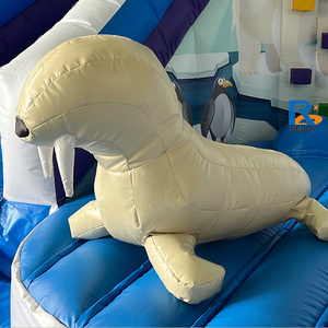 Toboggan aquatique gonflable pour enfants avec des animaux amusants, châteaux gonflables de dessin animé, toboggan aquatique gonflable pour les fêtes d'enfants - Product Image 4