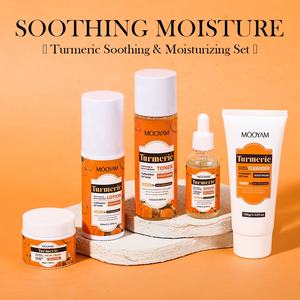 Özel etiket 7 adet cilt bakımı setleri kadınlar güzellik nemlendirici Anti-Aging akne zerdeçal yüz bakımı seti - Product Image 4