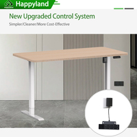 Bureau électrique réglable en hauteur avec pieds carrés arrondis, moteur brushless unique, pour bureau à domicile