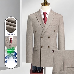 Completo da Uomo Autunnale Nuovo Stile, Doppiopetto Bicolore, Versione Coreana, Colletto a Revers, Slim Fit, Completo da Lavoro 2 Pezzi - Product Image 5