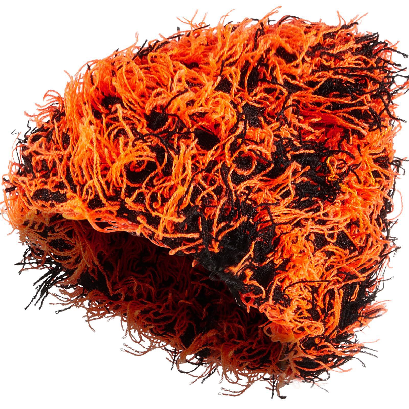 Fond orange avec moustaches orange noires