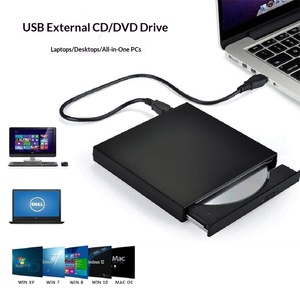 Lecteur optique externe USB 2.0 pour ordinateurs, <span class=keywords><strong>graveur</strong></span> de <span class=keywords><strong>DVD</strong></span> <span class=keywords><strong>avec</strong></span> capacités de lecture/écriture, lecteur de <span class=keywords><strong>CD</strong></span> portable, cache de 8 Mo, type plateau - Product Image 2