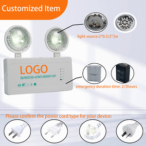 TUOMING Exit Sign Emergency Light <b>LED</b> Twin Head Fire Emergency Light - Product Image 2
