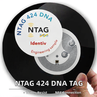 Étiquette RFID NFC de sécurité avancée TAG 424 DNA, 13,56 MHz, anti-contrefaçon