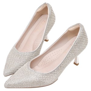 Women Silver Crystal Bridal Pumps 7cm Heel - Product Image 1