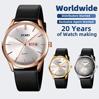Montre-bracelet SKMEI 1991 pour homme avec affichage de la date et du jour, finition polie, accessoire minimaliste pour les professionnels indépendants et les trajets quotidiens en ville