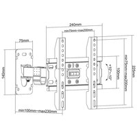 Soporte de Pared para TV de 23-32 Pulgadas, Giratorio, para Pantallas Planas LCD/Plasma/LED, Compatible con VESA