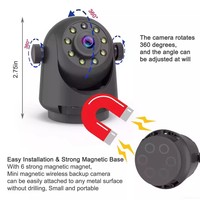 Caméra de recul sans fil magnétique avec vision nocturne 1080P HD, batterie rechargeable pour iPhone, Android et iPad