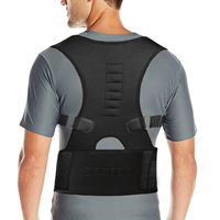 Vente flash Correcteur de posture dorsal en néoprène réglable avec thérapie magnétique pour soulager les douleurs du haut du dos