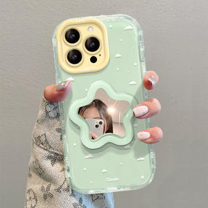 Étui de téléphone avec support miroir compatible avec iPhone 17PROMAX 16PLUS 15PRO Nouveau - Product Image 3