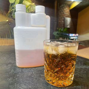 <span class=keywords><strong>Flant</strong></span> Bouteilles de boisson vides en plastique à double goulot de 16 oz avec impression sérigraphique de dosage de 1 oz disponible pour le whisky et les sodas - Product Image 2