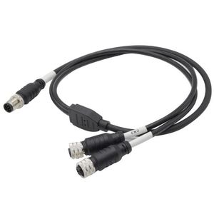 สายเคเบิลกันน้ำขั้วต่อ Y-Splitter 8พิน1ตัวผู้ไป2ตัวเมียขั้วต่อ M12 5ขา - Product Image 6