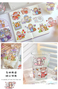 Autocollants transparents imperméables pour bricolage de 28 feuilles, autocollants décoratifs de papeterie de dessin animé mignon pour planificateurs de <span class=keywords><strong>scrapbooking</strong></span> - Product Image 6
