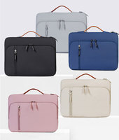 Sac de travail pour ordinateur portable Fuliya, logo personnalisé, vente en gros, grand sac de bureau, sac à main pour ordinateur portable en nylon, poignée imperméable, 14, 15, 15,6 pouces