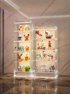 Heavy Duty Metal <strong>Display</strong> <strong>Case</strong> With Lighting | Custom Made Imported Rack | Clear Transparent Shelving Unit For Retail Stores - Product Image 1