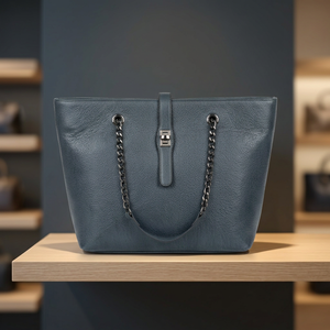 Bolso de Mano Casual para Mujer, de Cuero Genuino de Alta Calidad, Marca BS INTERNATIONAL, Color Rojo Personalizado, Impermeable, Plegable, con Cierre de Dos Cremalleras - Product Image 2