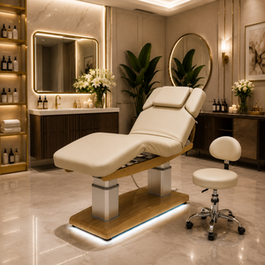 Table de massage électrique moderne pliable pour soins du visage avec dossier et repose-jambes réglables pour salon, spa, hôtel et atelier - Product Image 3
