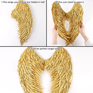 Accessori per Costume <span class=keywords><strong>Ali</strong></span> d'<span class=keywords><strong>Angelo</strong></span> - <span class=keywords><strong>Ali</strong></span> Realistiche per Adulti, Leggere e Regolabili, <span class=keywords><strong>Ali</strong></span> da Fata per Halloween - Product Image 5